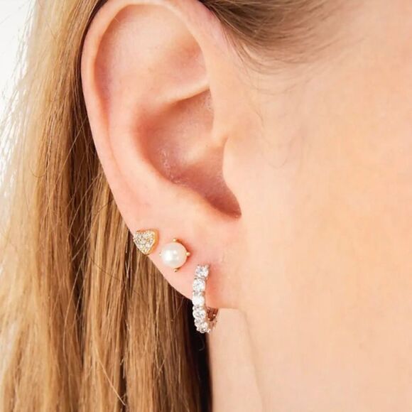 New Kate Spade Yours Truly Three Earrings Boxed Set - Picture 3 of 7